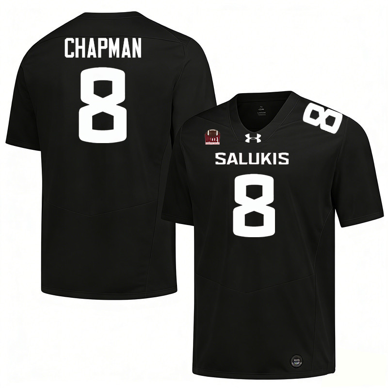 Southern Illinois Salukis #8 Chandler Chapman College Football Jerseys,Uniforms-Black